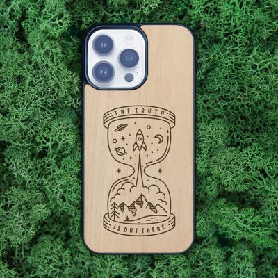 Coque iPhone en bois – Fusée spatiale