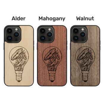 Coque iPhone en bois – Ampoule 3