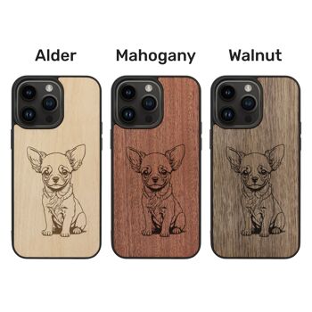 Coque iPhone en bois – Chihuahuat 3