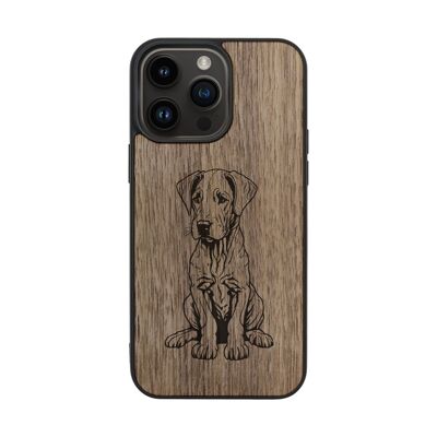 Custodia per iPhone in legno – Cane