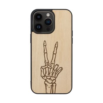 Coque iPhone en bois – Main Squelette 2