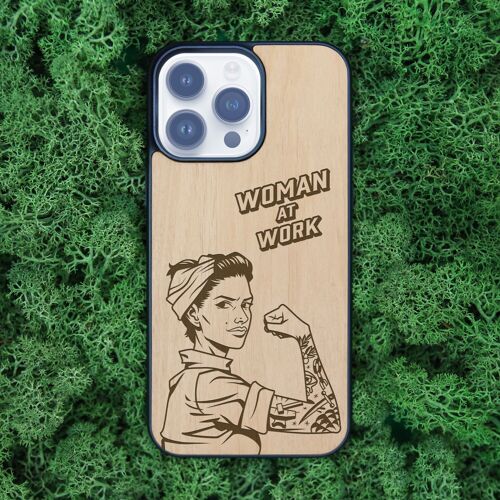 Wooden iPhone Case – Strong Woman