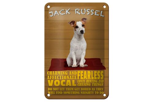 Blechschild Spruch 12x18cm Jack Russel Hund charming Dekoration