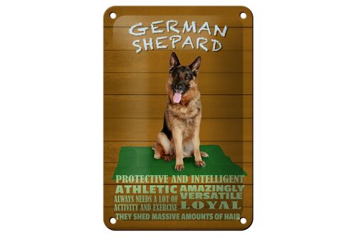 Blechschild Spruch 12x18cm German Shepard Hund athletic Dekoration