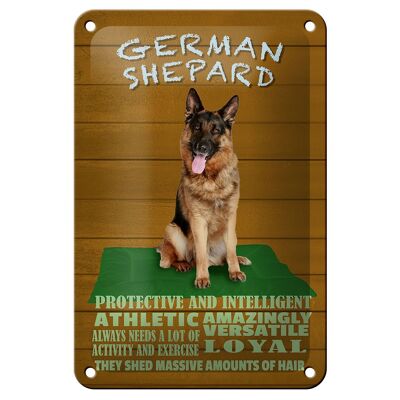 Letrero de chapa que dice decoración atlética de perro pastor alemán de 12x18 cm