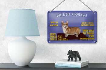 Panneau en étain disant 18x12cm, chien Welsh Corgi, décoration audacieuse et ludique 4