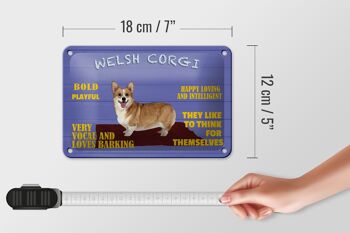 Panneau en étain disant 18x12cm, chien Welsh Corgi, décoration audacieuse et ludique 5