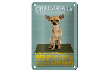 Panneau en étain disant chien Chihuahua, décoration audacieuse et confiante, 12x18cm 1