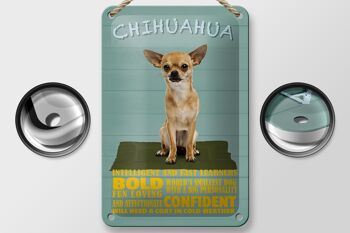 Panneau en étain disant chien Chihuahua, décoration audacieuse et confiante, 12x18cm 2