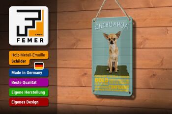 Panneau en étain disant chien Chihuahua, décoration audacieuse et confiante, 12x18cm 3