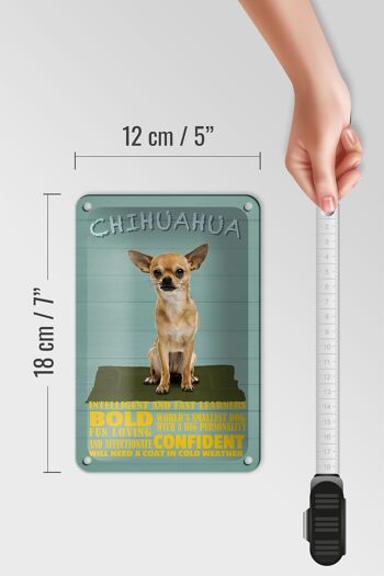 Panneau en étain disant chien Chihuahua, décoration audacieuse et confiante, 12x18cm 5