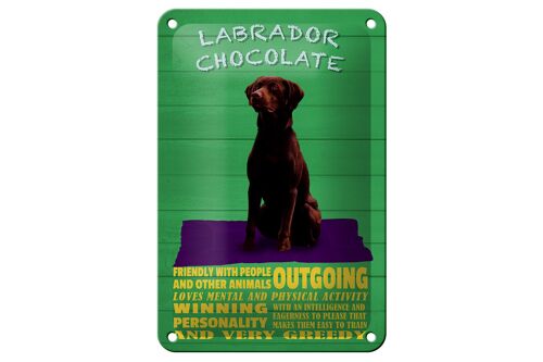 Blechschild Spruch 12x18cm Labrador Chocolate Hund Dekoration
