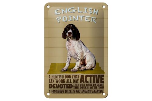 Blechschild Spruch 12x18cm English Pointer Hund active Dekoration