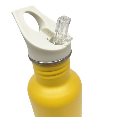 Straw cap for drinking bottle