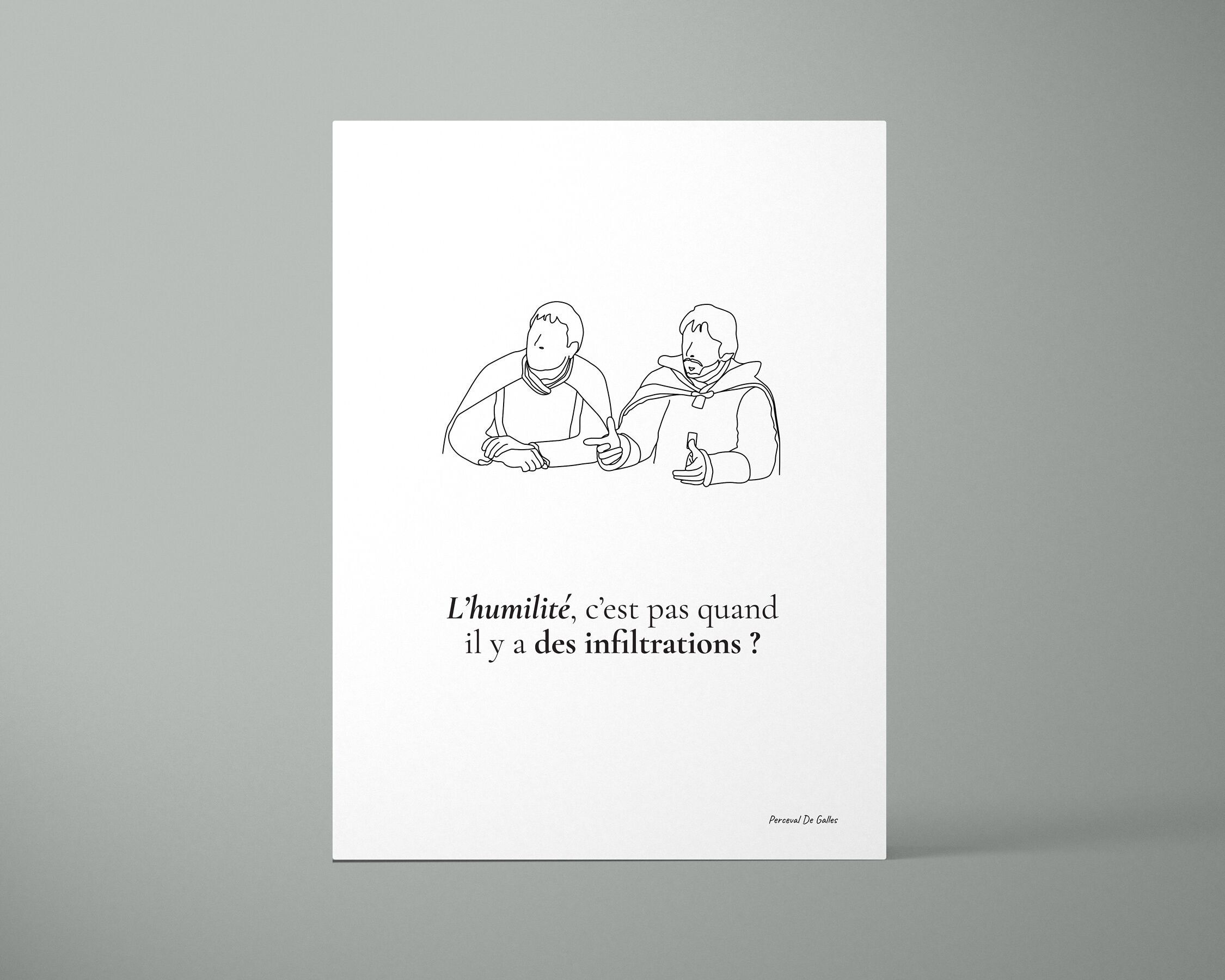 Zitatplakat Kaamelott „Die Demut“