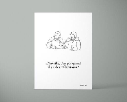 Affiche citation Kaamelott "L'humilité"