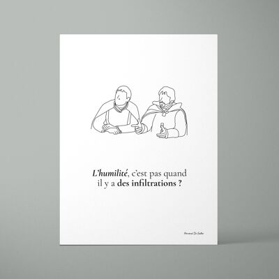 Afiche citando Kaamelott "L'humilité"