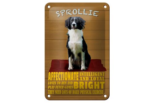 Blechschild Spruch 12x18cm Sprollie Hund intelligent loyal Dekoration