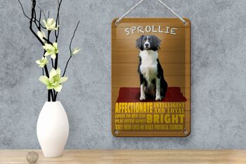 Panneau en étain disant chien Sprollie, décoration fidèle et intelligente, 12x18cm 4