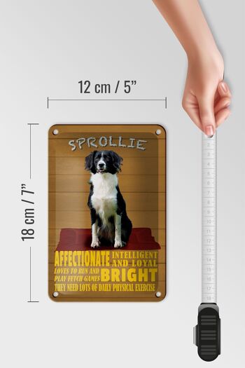Panneau en étain disant chien Sprollie, décoration fidèle et intelligente, 12x18cm 5