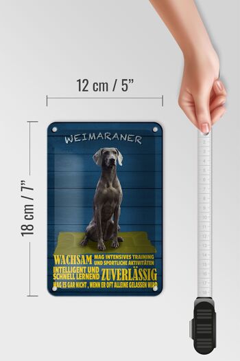 Panneau en étain disant alerte chien Weimaraner, 12x18cm, décoration rapide 5