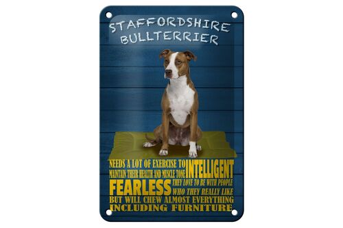 Blechschild Spruch 12x18cm Staffordshire Bullterrier Hund Dekoration