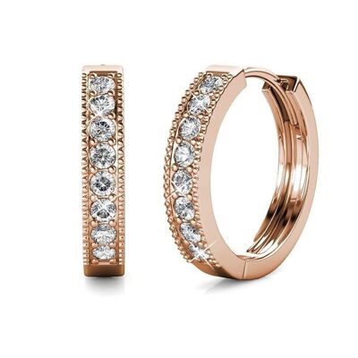 Eclat earrings - Rose Gold and Crystal I MYC-Paris.com