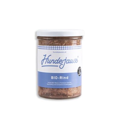 ORGANIC beef in a jar - wet food for dogs - complete meal