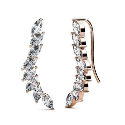 Clematis earrings - Rose Gold and Crystal I MYC-Paris.com