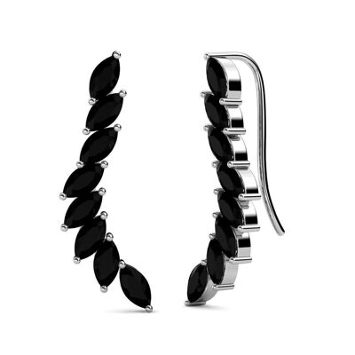 Clematis earrings - Silver and Black I MYC-Paris.com