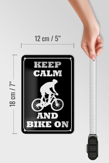 Panneau en étain disant 12x18cm Keep Calm and Bike sur la décoration 5