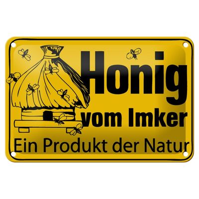 Plaque en tôle note 18x12cm miel de l'apiculteur décoration produit naturel
