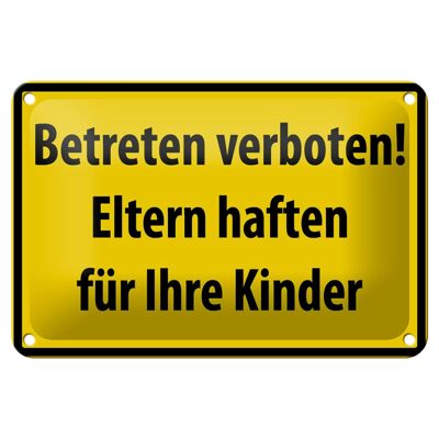 Blechschild Warnschild 18x12cm Betreten Verboten Dekoration