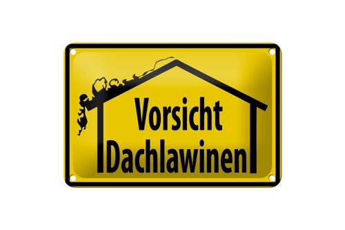 Blechschild Warnschild 18x12cm Vorsicht Dachlawinen Dekoration