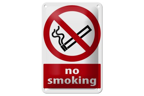 Blechschild Warnschild 12x18cm No Smoking Dekoration