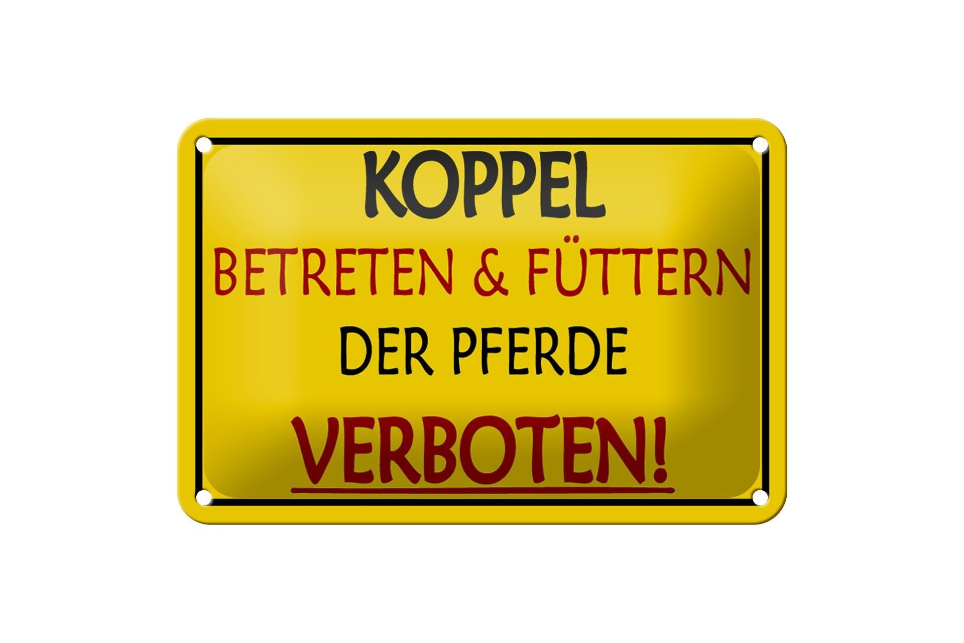 Targa in metallo segnale di avvertimento 18x12 cm decorazione paddock con divieto di ingresso