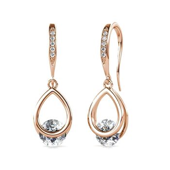 Boucles d'oreilles Tristin Hook - Or Rosé et Cristal I MYC-Paris.com 1