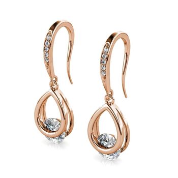 Boucles d'oreilles Tristin Hook - Or Rosé et Cristal I MYC-Paris.com 9