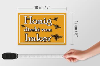 Plaque en tôle note 18x12cm miel directement de l'apiculteur décoration 5
