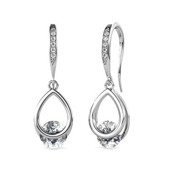 Boucles d'oreilles Tristin Hook - Argenté et Cristal I MYC-Paris.com 1