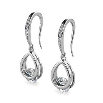 Boucles d'oreilles Tristin Hook - Argenté et Cristal I MYC-Paris.com 9