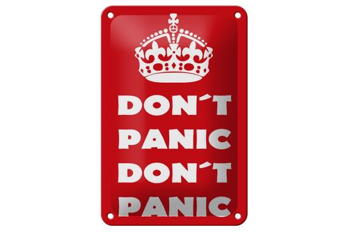 Blechschild Spruch 12x18cm Don't Panic don't panic Dekoration