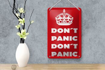 Panneau en étain disant 12x18cm Don't Panic, décoration pas de panique 4