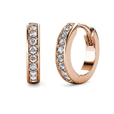 Circle Hoop Earrings - Rose Gold and Crystal I MYC-Paris.com