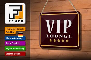 Plaque en tôle note 18x12cm, décoration VIP Lounge 5 étoiles 3