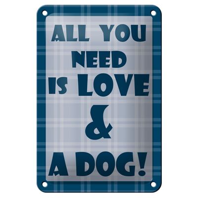 Cartel de chapa que dice 12x18cm Todo lo que necesitas y decoración para perros.