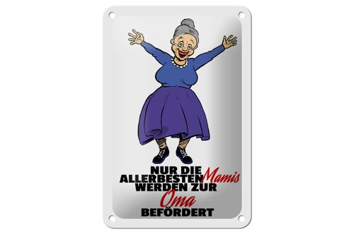 Blechschild Spruch 12x18cm Mamis werden zur Oma Dekoration