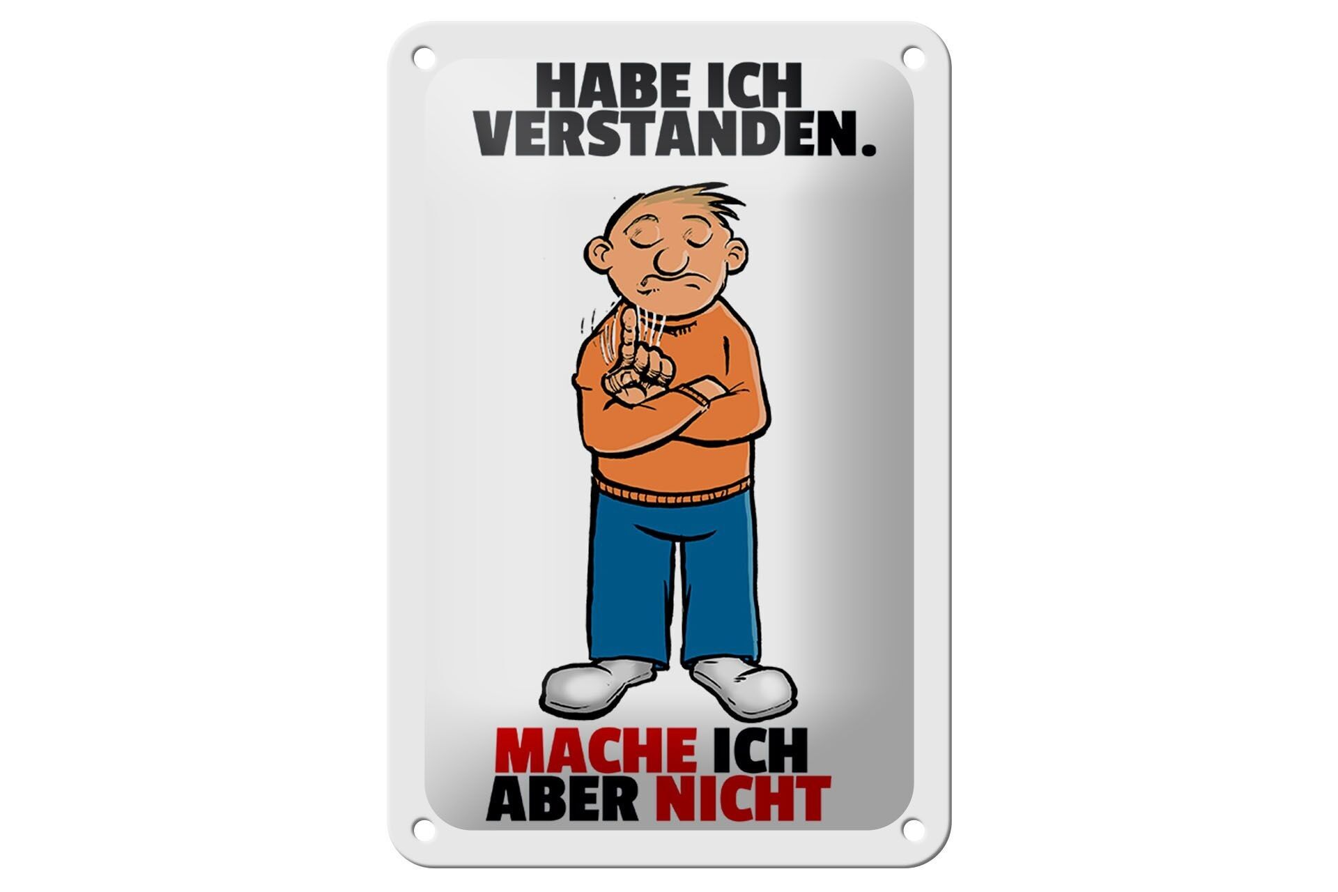 Targa in latta con scritta 12x18cm Capito ma non faccio decorazioni