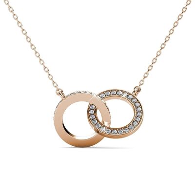 Circle Twin Necklace - Rose Gold and Crystal I MYC-Paris.com
