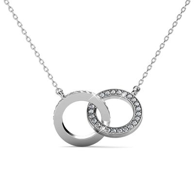 Circle Twin Necklace - Silver and Crystal I MYC-Paris.com